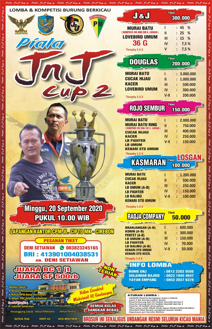 Kompetisi Burung Berkicau Cirebon 20 September 2020 ( JnJ Cup 2 )